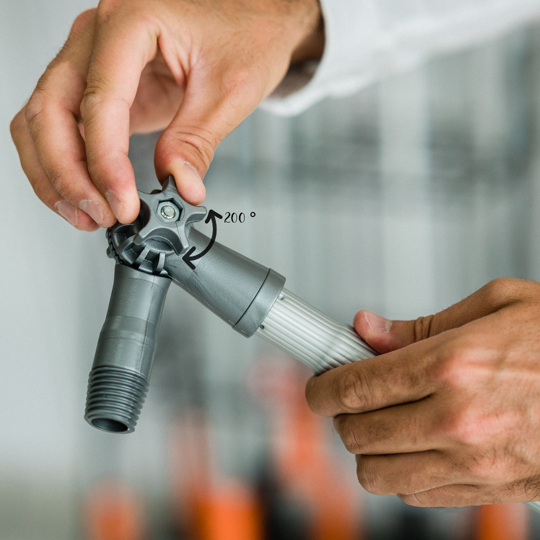 Report d’angle, pour accessoires de perche télescopique